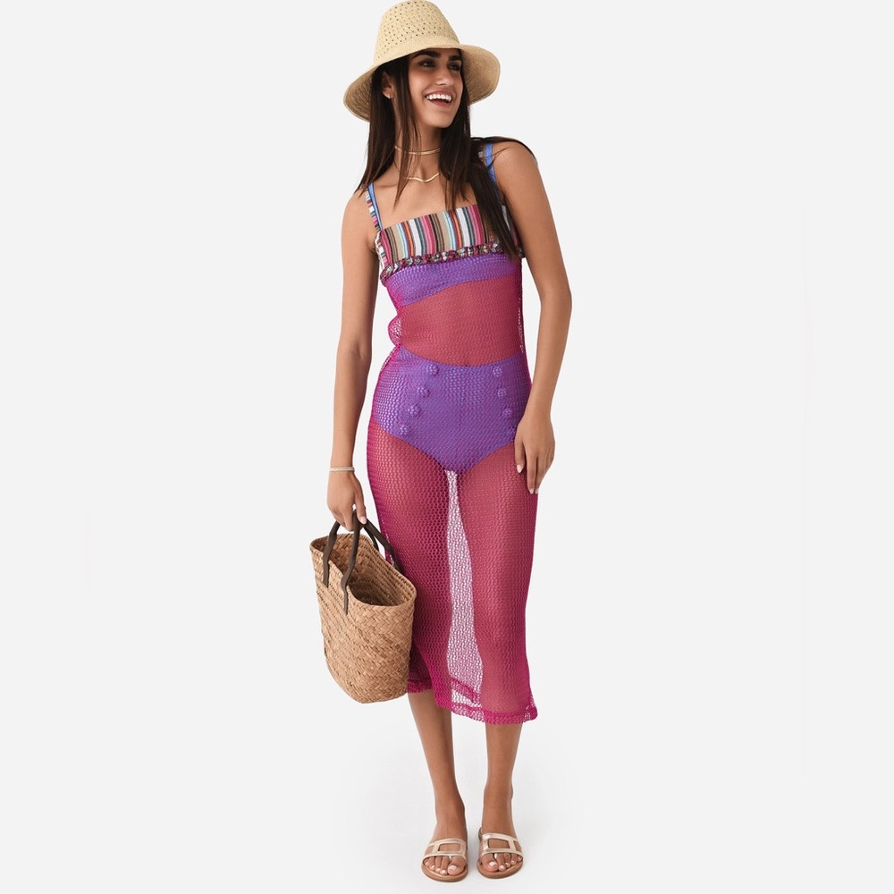 NWT Anim Miza Fishnet Beach Cover Up / Dress - Picture 4 of 13